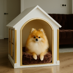 Căsuțe premium de interior pentru căței de companie