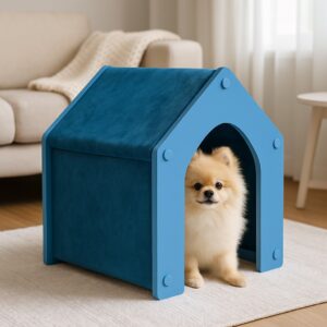 Căsuțe premium de interior pentru căței de companie model Cozy Blue